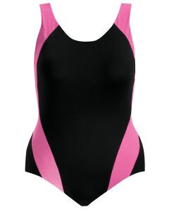 Side Accent Support Tank - Harness Back- Black w/ Bahama Accent 