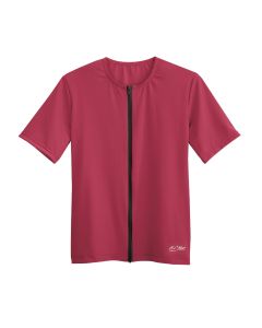 Short Sleeve Zip-Front Aqua Shirt - Bliss