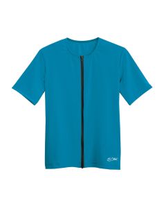 Short Sleeve Zip-Front Aqua Shirt - Surf 