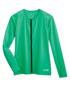 Long Sleeve Zip-Front Aqua Shirt - Atlantis